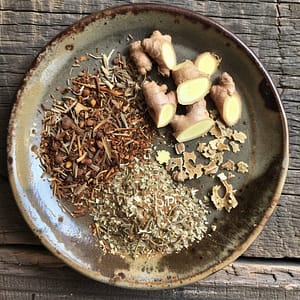 Rooibos_Ginger_Root__Lemon_Verbena_dried_on_a_plate pregnancy tea